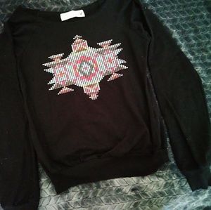 Off the shoulder sweatshirt